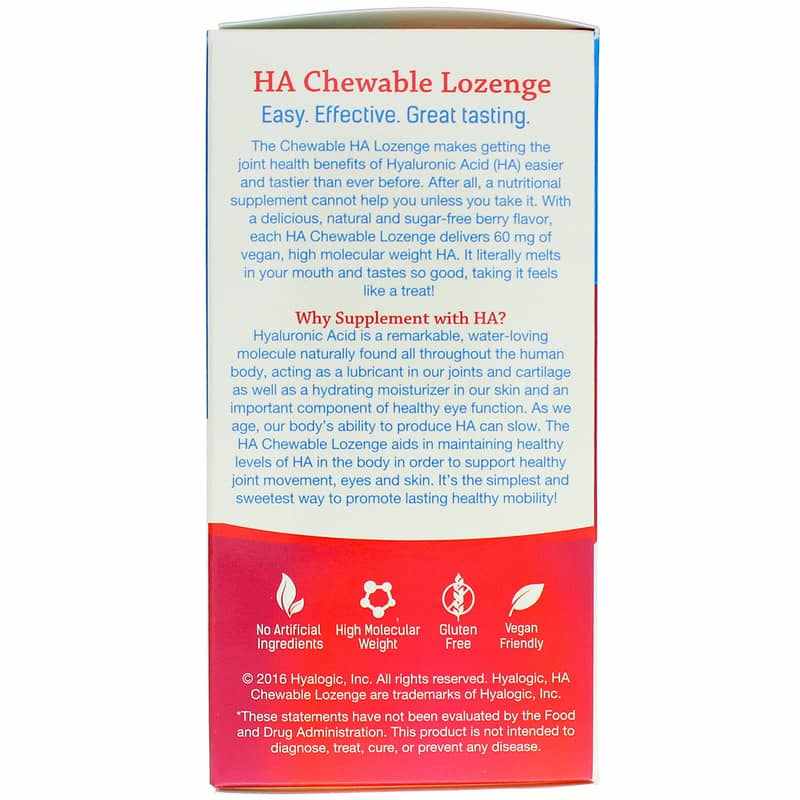 HA Chewable Lozenge for Joints Skin & Eyes, by Hyalogic, image #4