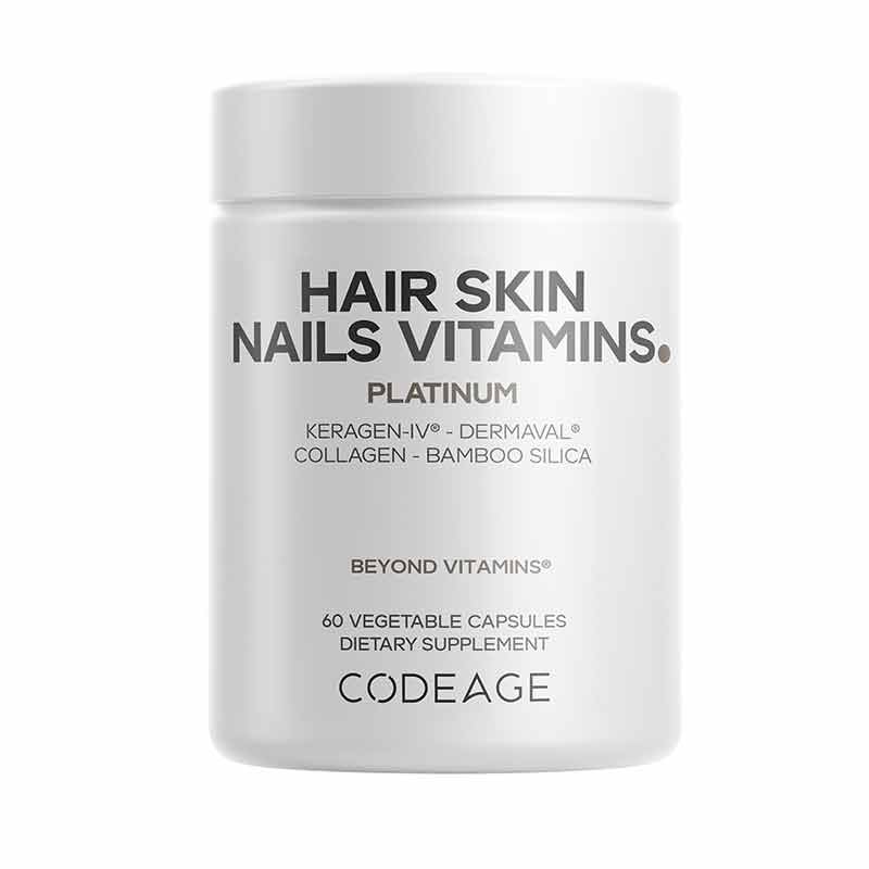 Hair Skin Nails Vitamins Platinum - 60 Caps, by Codeage