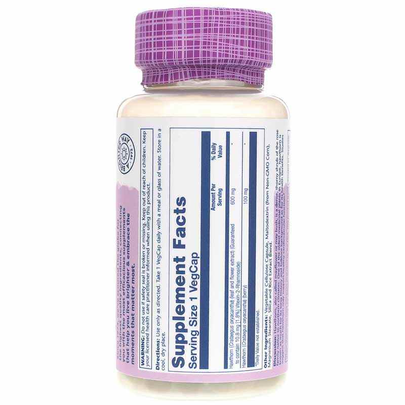 Hawthorn Aerial Extract 600 Mg, One Daily Formula, by Solaray, image #2