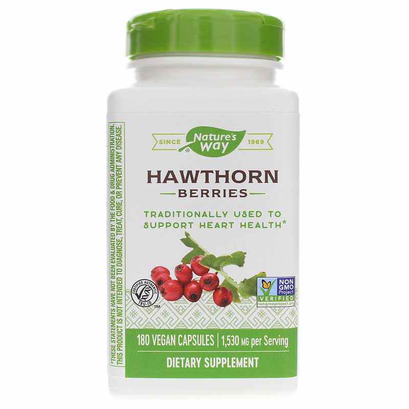 Hawthorn Berries, 180 Vegan Capsules, by Natures Way
