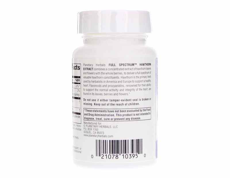 Hawthorn Extract 550 Mg Full Spectrum, 30 Tablets, by Planetary Herbals, image #3
