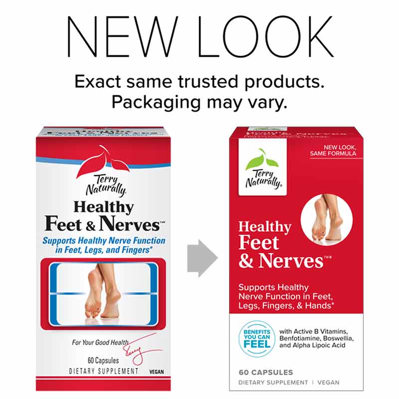 Healthy Feet & Nerves, 60 Capsules, by Terry Naturally, image #2