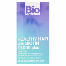 Healthy Hair With Biotin 10000 Plus, by Bio Nutrition