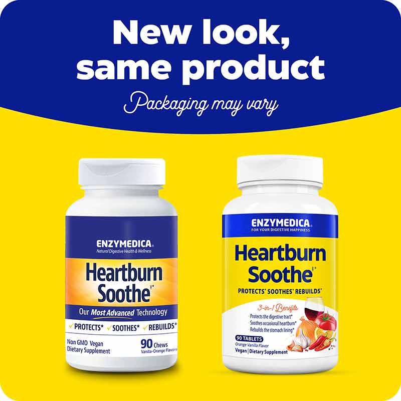 Heartburn Soothe, 90 Chews, by Enzymedica, image #9
