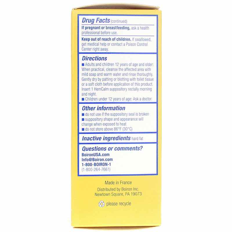 HemCalm Suppositories, by Boiron, image #4