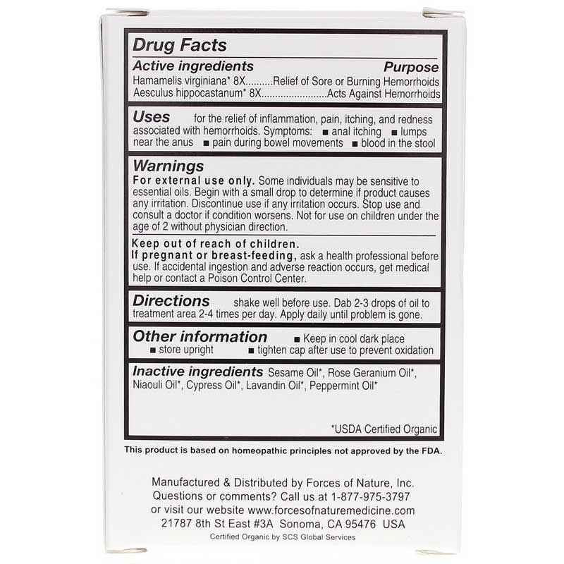Hemorrhoid Control Extra Strength, .37 Oz, by Forces Of Nature, image #3