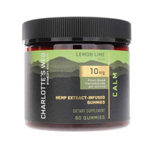 Hemp Extract-Infused Gummies Calm Lemon Lime Flavor, 60 Gummies, by Charlottes Web