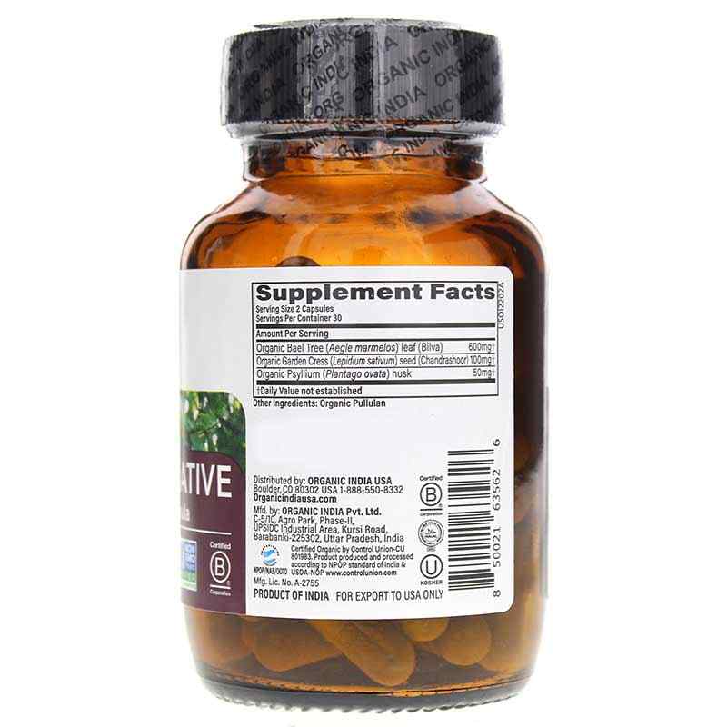 Herbal Laxative Senna Free Formula, 60 Veg Capsules, by Organic India, image #2