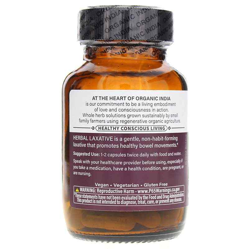 Herbal Laxative Senna Free Formula, 60 Veg Capsules, by Organic India, image #3