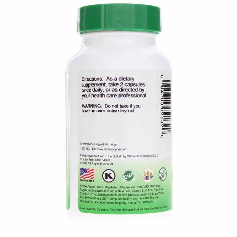 Herbal Thyroid Formula 475 Mg, by Dr. Christophers, image #3