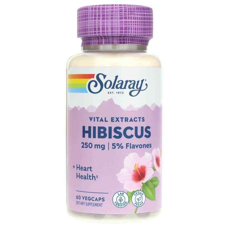 Hibiscus Flower Extract, 60 Veg Capsules, by Solaray