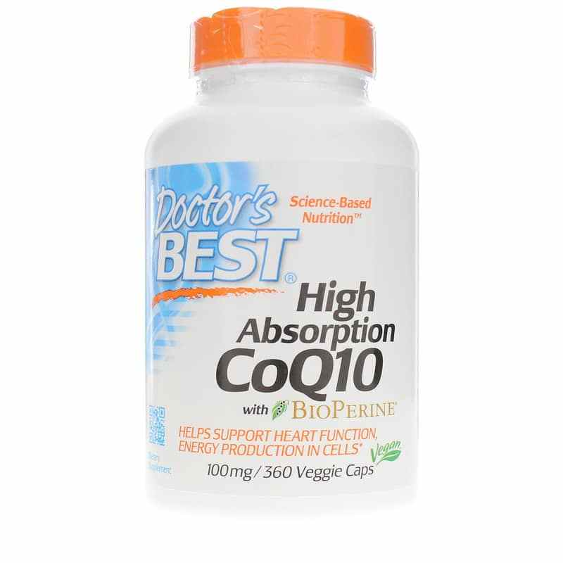 High Absorption CoQ10 100 Mg, 360 Veg Capsules, by Doctors Best