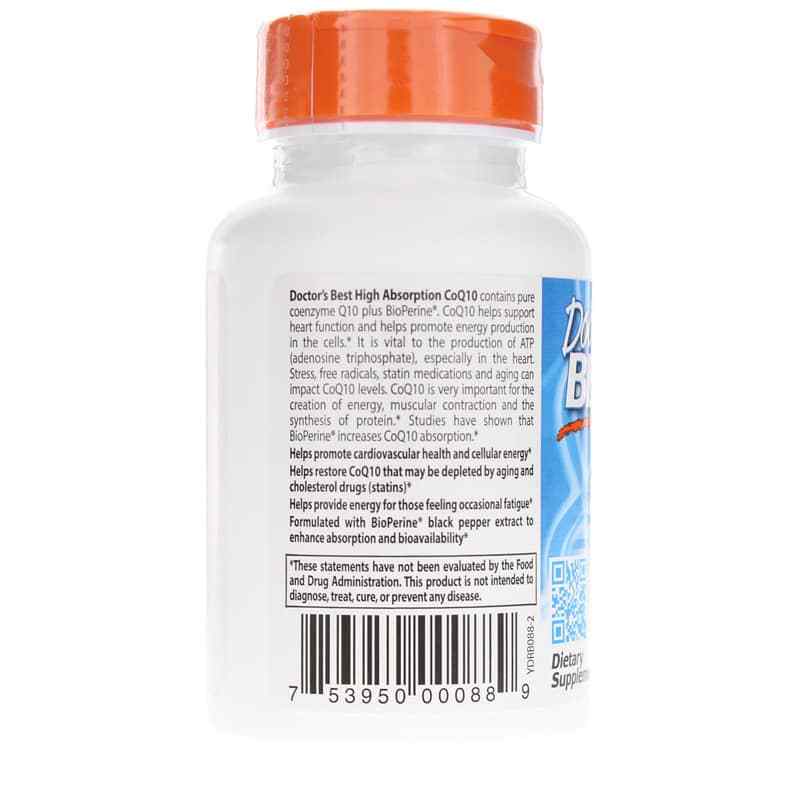 High Absorption CoQ10 100 Mg, 60 Softgels, by Doctors Best, image #3