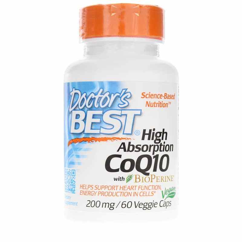 High Absorption CoQ10 200 Mg, 60 Veg Capsules, by Doctors Best