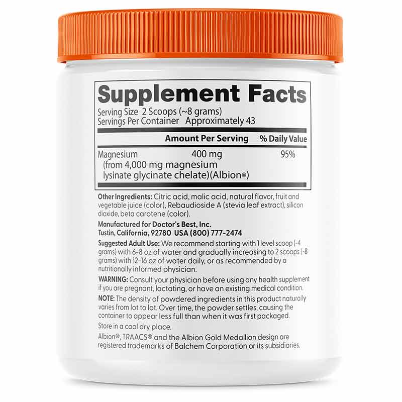 High Absorption Magnesium Powder, Fruit Punch, by Doctors Best, image #2