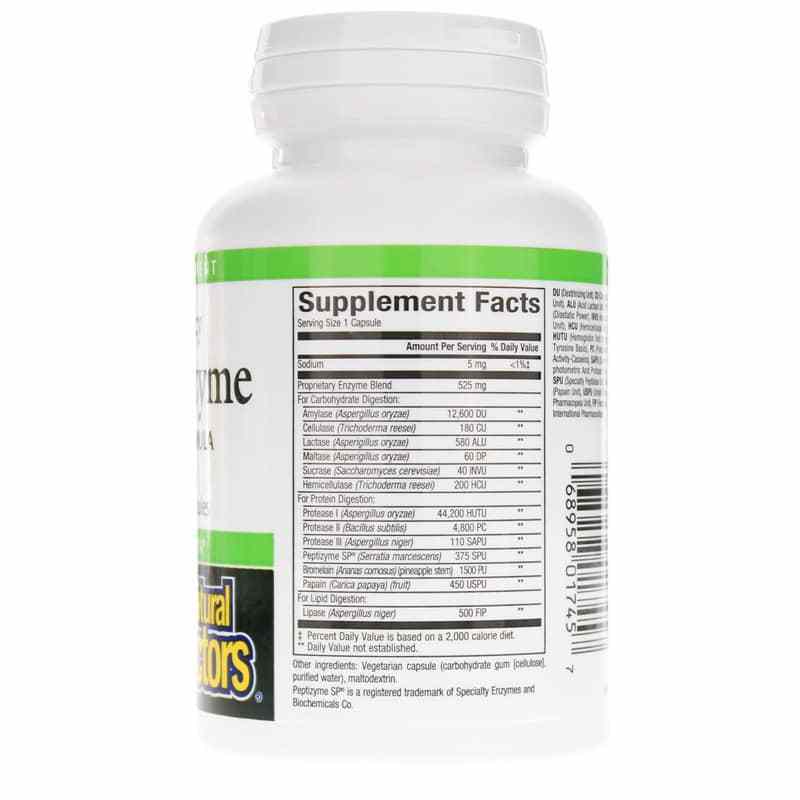 High Potency Multi Enzyme, 60 Veg Capsules, by Natural Factors, image #2