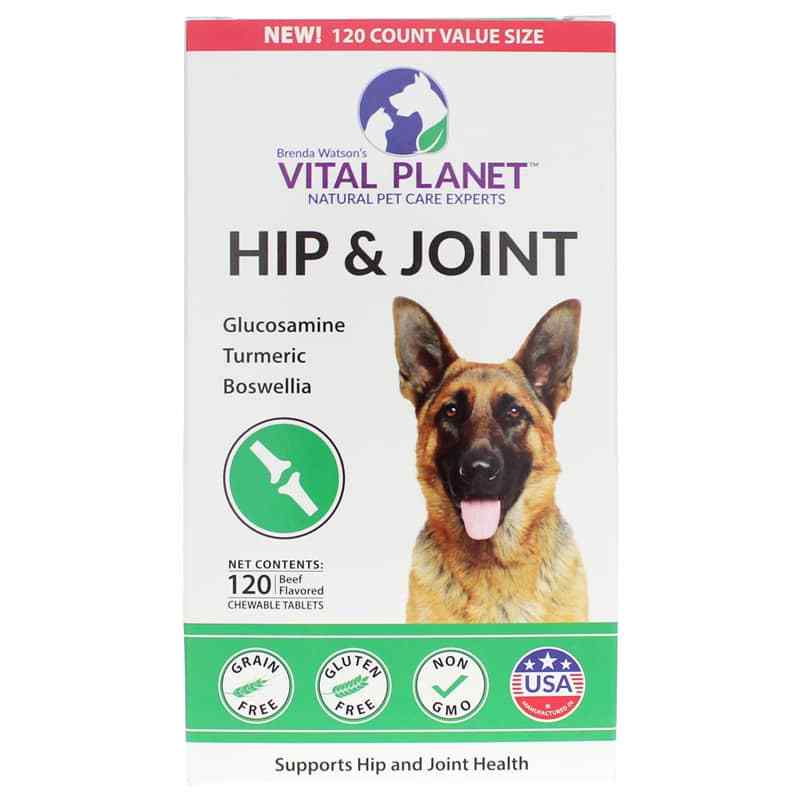 Hip & Joint for Dogs Chewable Tablets, 120 Chewable Tablets, by Vital Planet