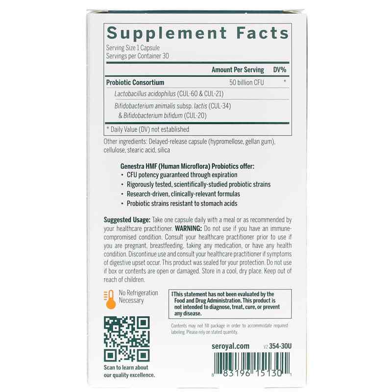 HMF Intensive 50 Daily Probiotic, by Genestra, image #2