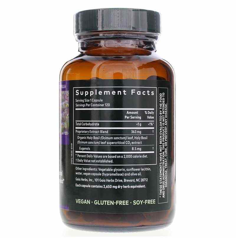 Holy Basil Leaf, 120 Liquid Phyto Caps, by Gaia Herbs, image #2