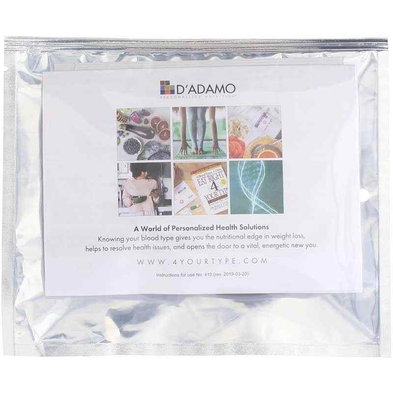 Home Blood Typing Kit, by D Adamo Personalized Nutrition, image #2