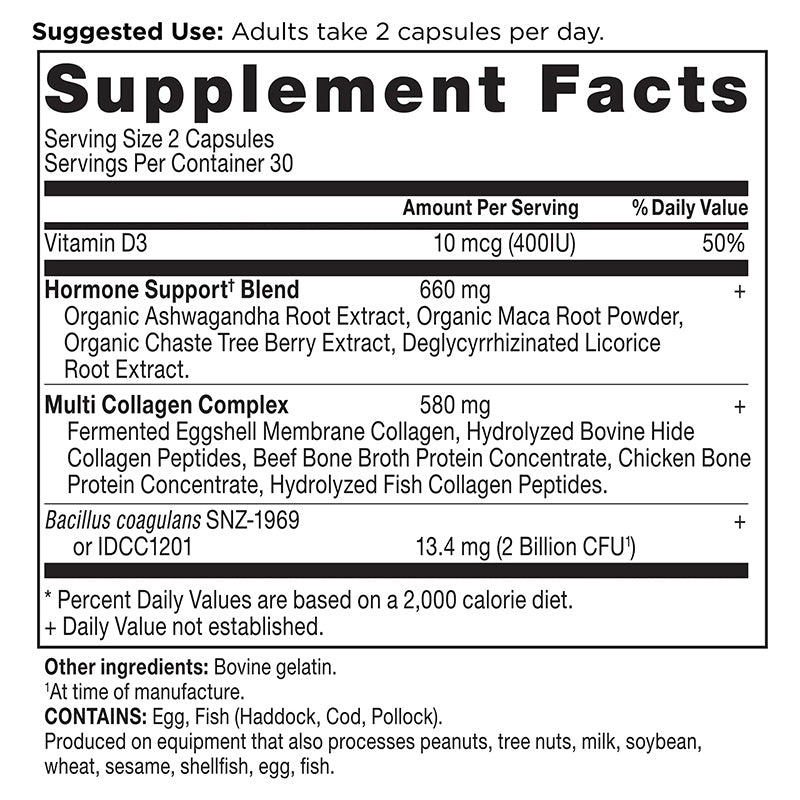 Hormone Balance + Collagen Capsules, 60 Capsules, by Ancient Nutrition, image #4