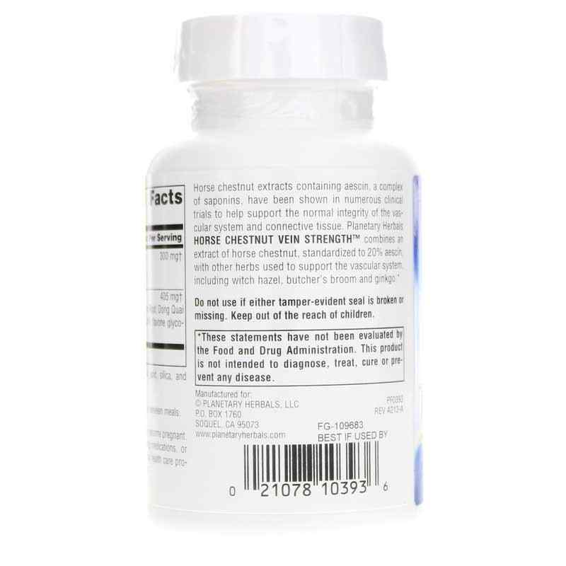 Horse Chestnut Vein Strength, 90 Tablets, by Planetary Herbals, image #3