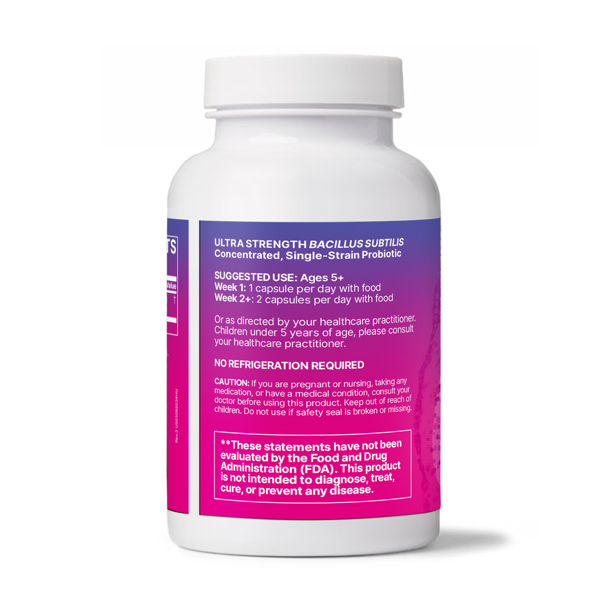 HU58 Bacillus Subtilis, 60 Capsules, by Microbiome Labs