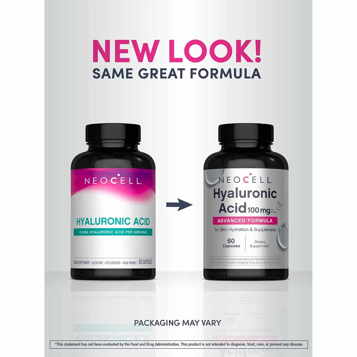 Hyaluronic Acid 100 Mg, 60 Capsules, by NeoCell