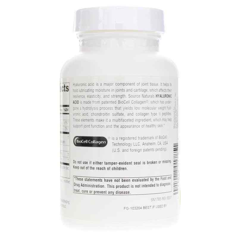 Hyaluronic Acid 50 Mg Tablets, 120 Tablets, by Source Naturals, image #3