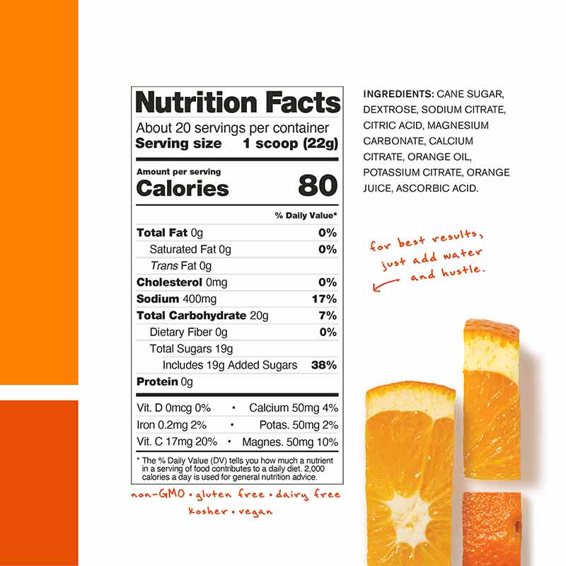 Hydration Sport Drink Mix, Orange, 20 Servings, by Skratch Labs, image #4