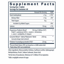 Supplement Facts label for Hyperbiotics Pro-Men probiotic tablet showing serving size, nutritional information, and proprieta