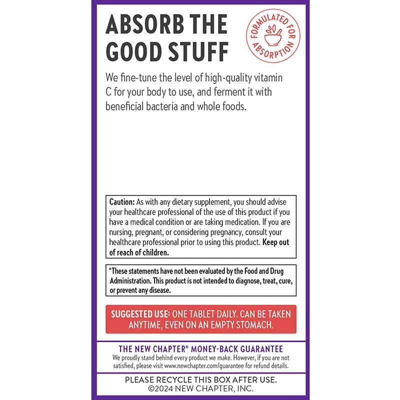 Immune Defense Vitamin C & Elderberry, 30 Tablets, by New Chapter, image #3