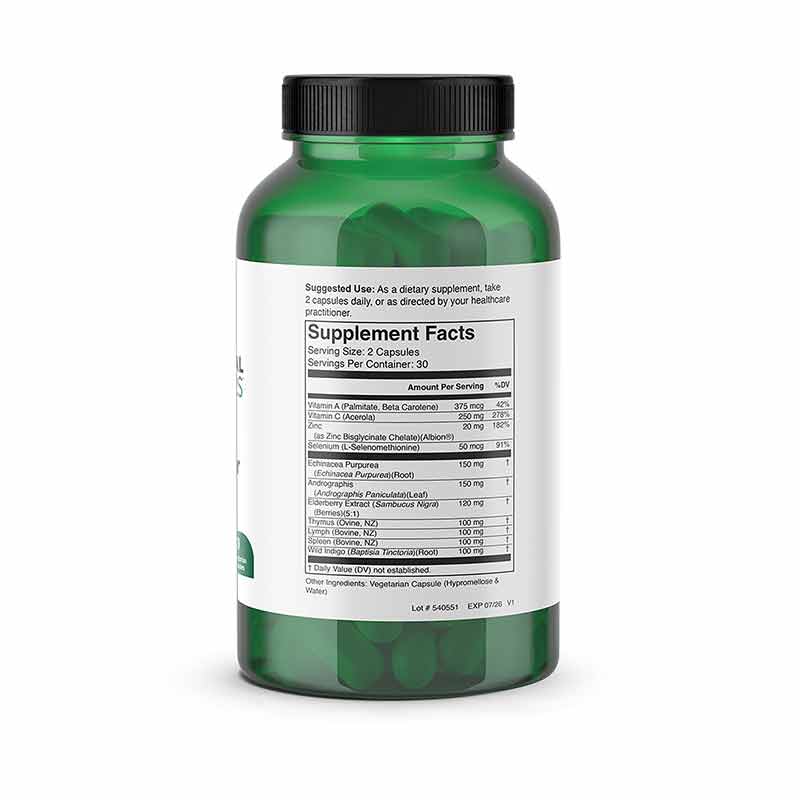 Immune Glandular, 60 Vegetarian Capsules, by Nutritional Frontiers, image #3