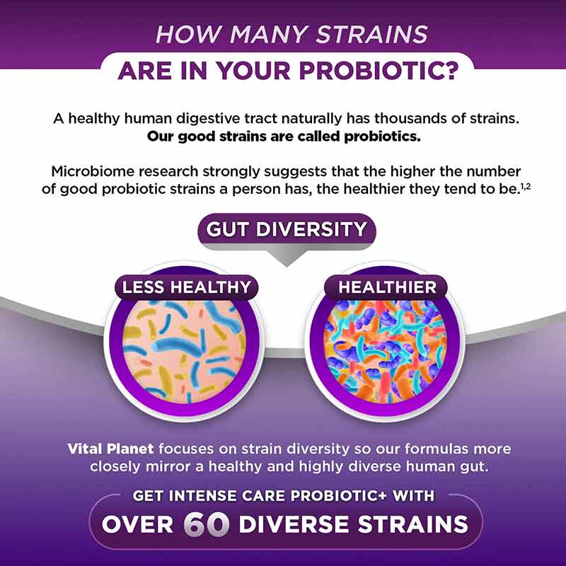 Intense Care Bowel + Diarrhea Probiotic, 30 Capsules, by Vital Planet, image #2