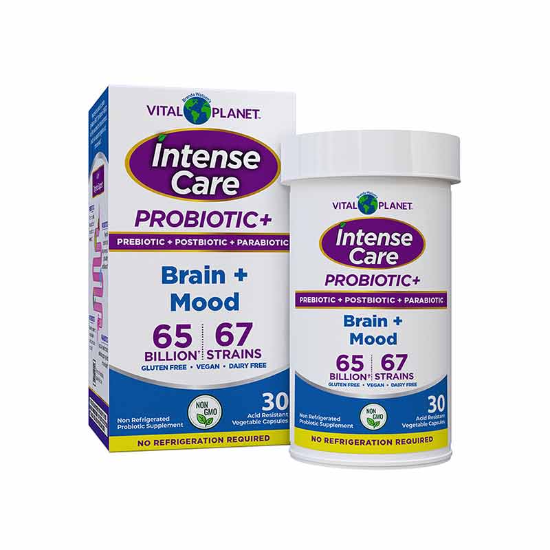 Intense Care Probiotic Brain + Mood, 30 Veg Capsules, by Vital Planet