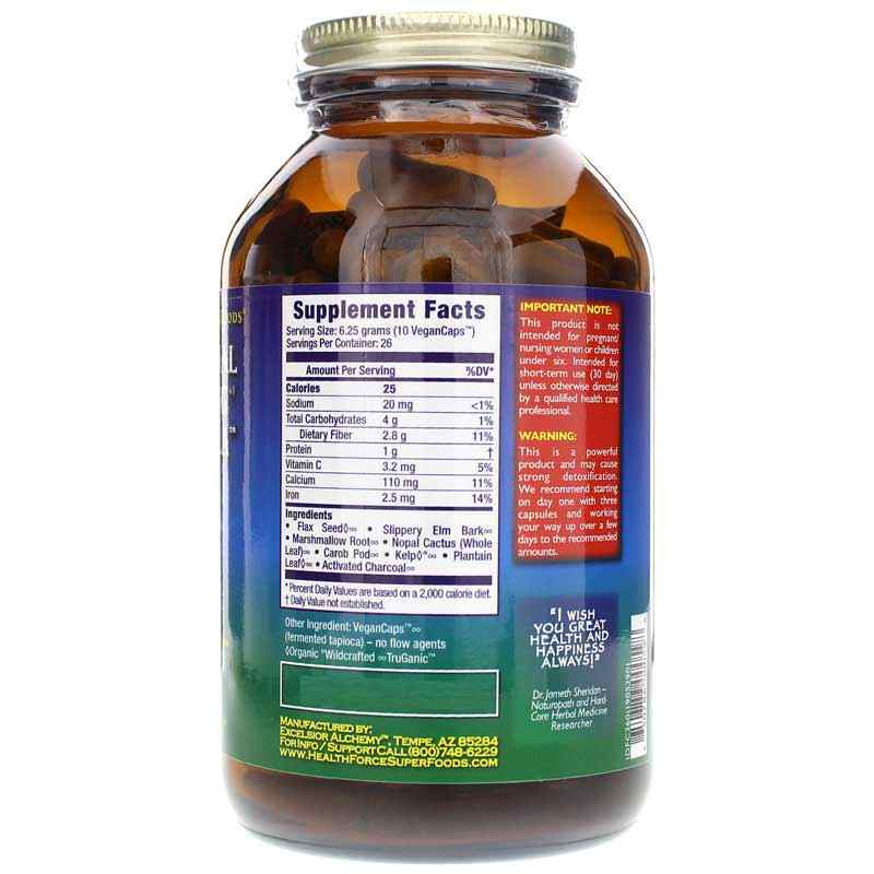 Intestinal Drawing Formula Capsules, 260 Vegan Capsules, by Healthforce Superfoods, image #2