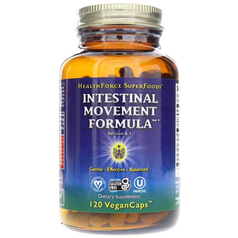 Intestinal Movement Formula, 120 Vegan Capsules, by Healthforce Superfoods