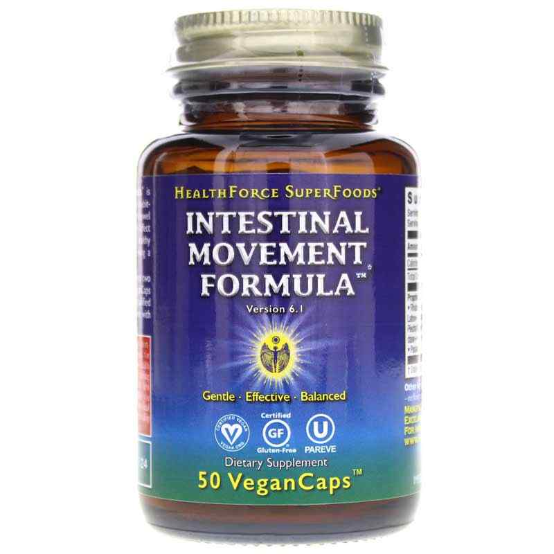 Intestinal Movement Formula, 50 Vegan Capsules, by Healthforce Superfoods