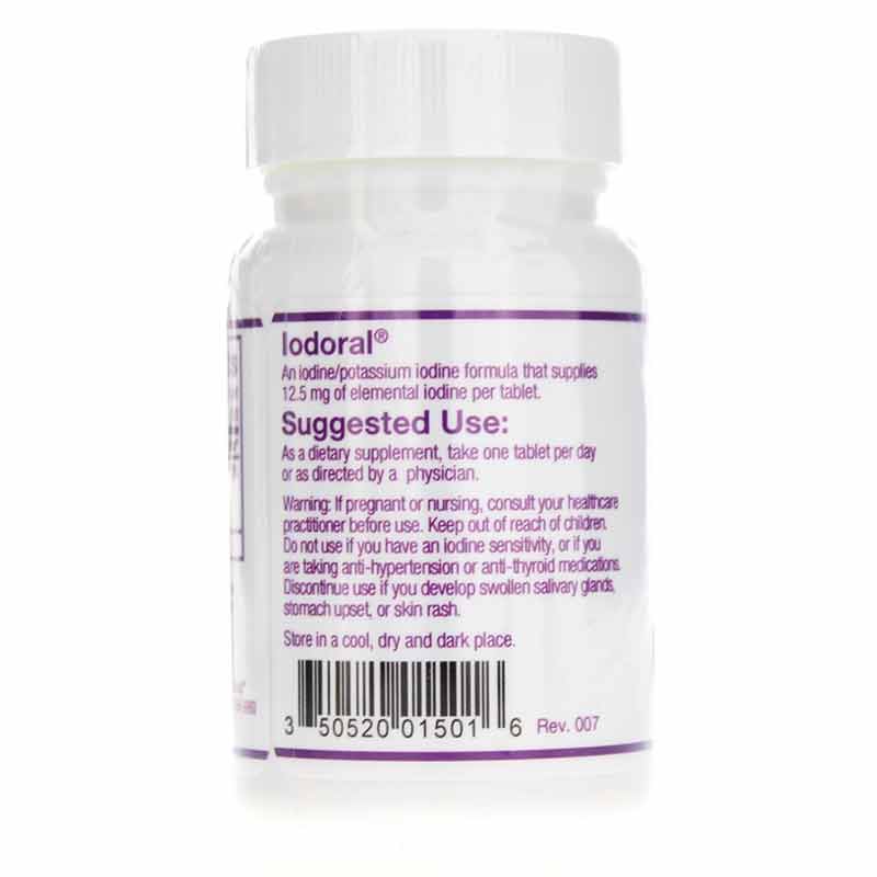 Iodoral 12.5 Mg Iodine/Potassium Iodide, 90 Tablets, by Optimox, image #3