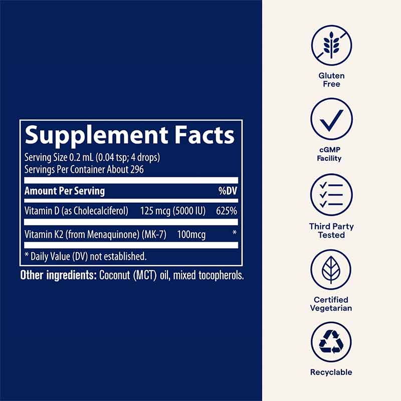 Ionic D3 + K2, by Trace Minerals Research, image #2
