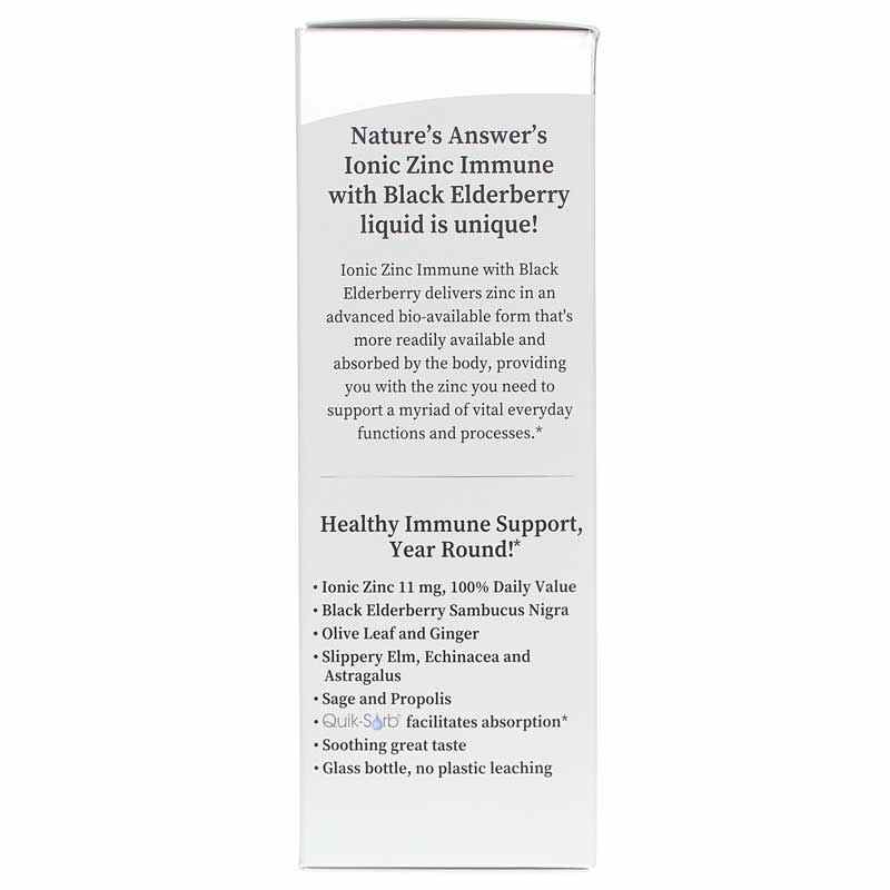 Ionic Zinc Immune Black Elderberry, 4 Oz, by Natures Answer, image #4