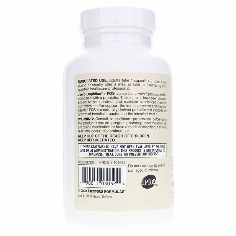 Jarro-Dophilus + FOS 3.4 Billion, 300 Capsules, by Jarrow Formulas, image #3
