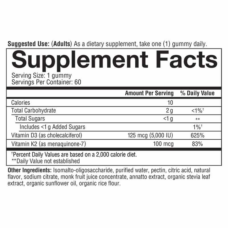 K2D3 Zero Sugar Gummies, Peach, 60 Gummies, by Youtheory, image #2
