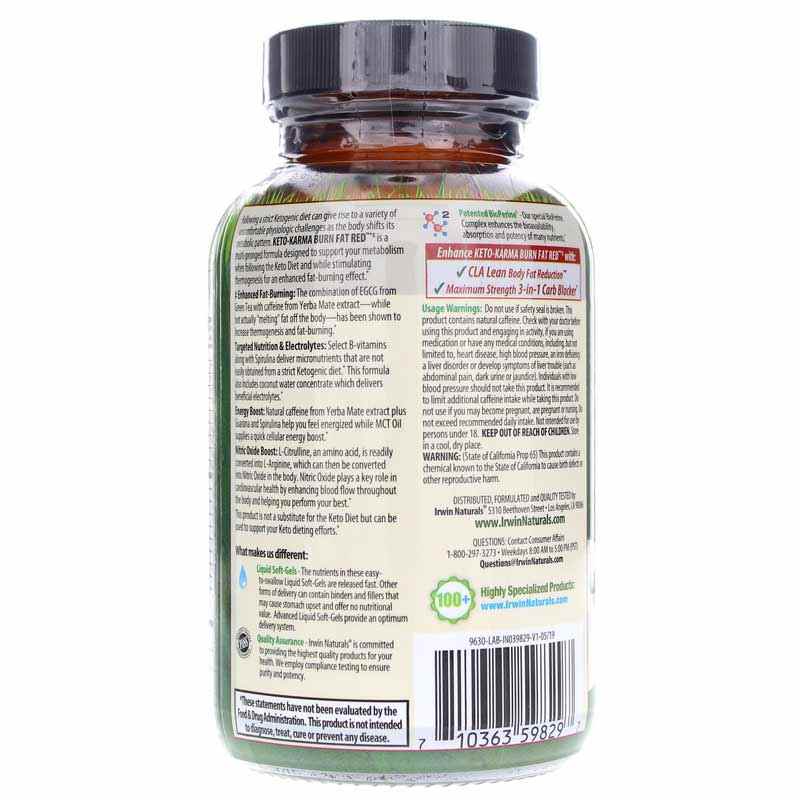 Keto-Karma Burn Fat RED, by Irwin Naturals, image #3