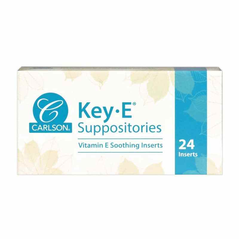 Key-E Natural Vitamin E Suppositories, 24 Suppositories, by Carlson Labs