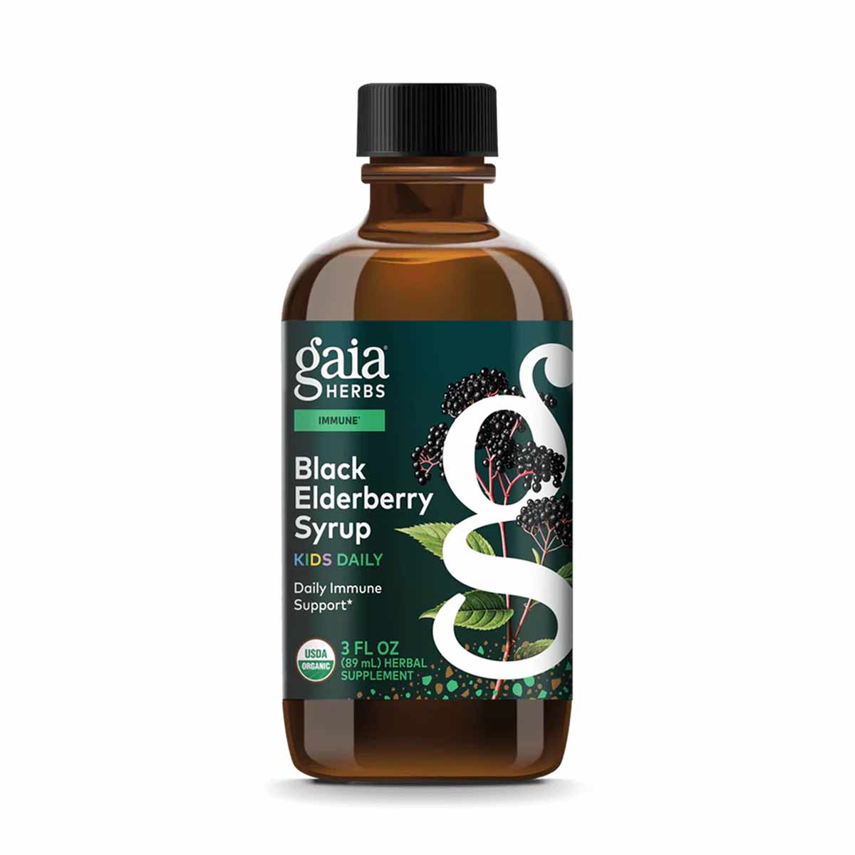 Kids Black Elderberry Syrup, by Gaia Herbs