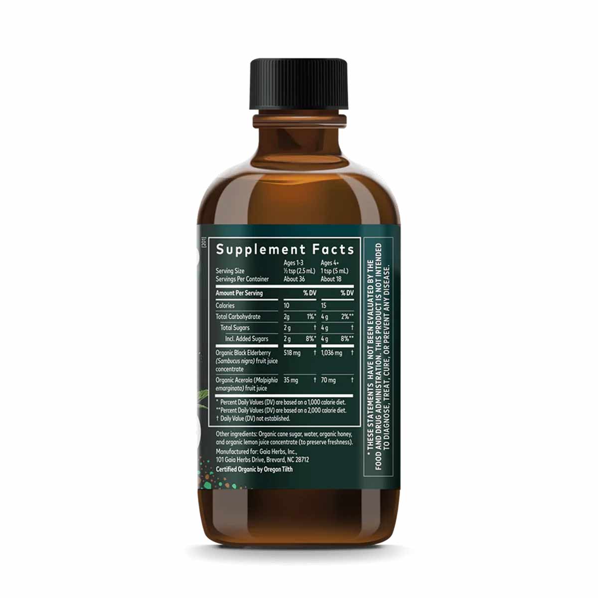 Kids Black Elderberry Syrup, by Gaia Herbs