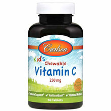 Kids Chewable Vitamin C with Natural Tangerine Flavor, 60 Tablets, by Carlson Labs
