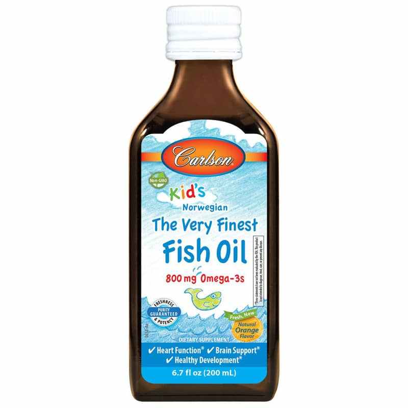 Kid's Fish Oil 800 Mg Omega-3s Orange, 6.7 Oz, by Carlson Labs