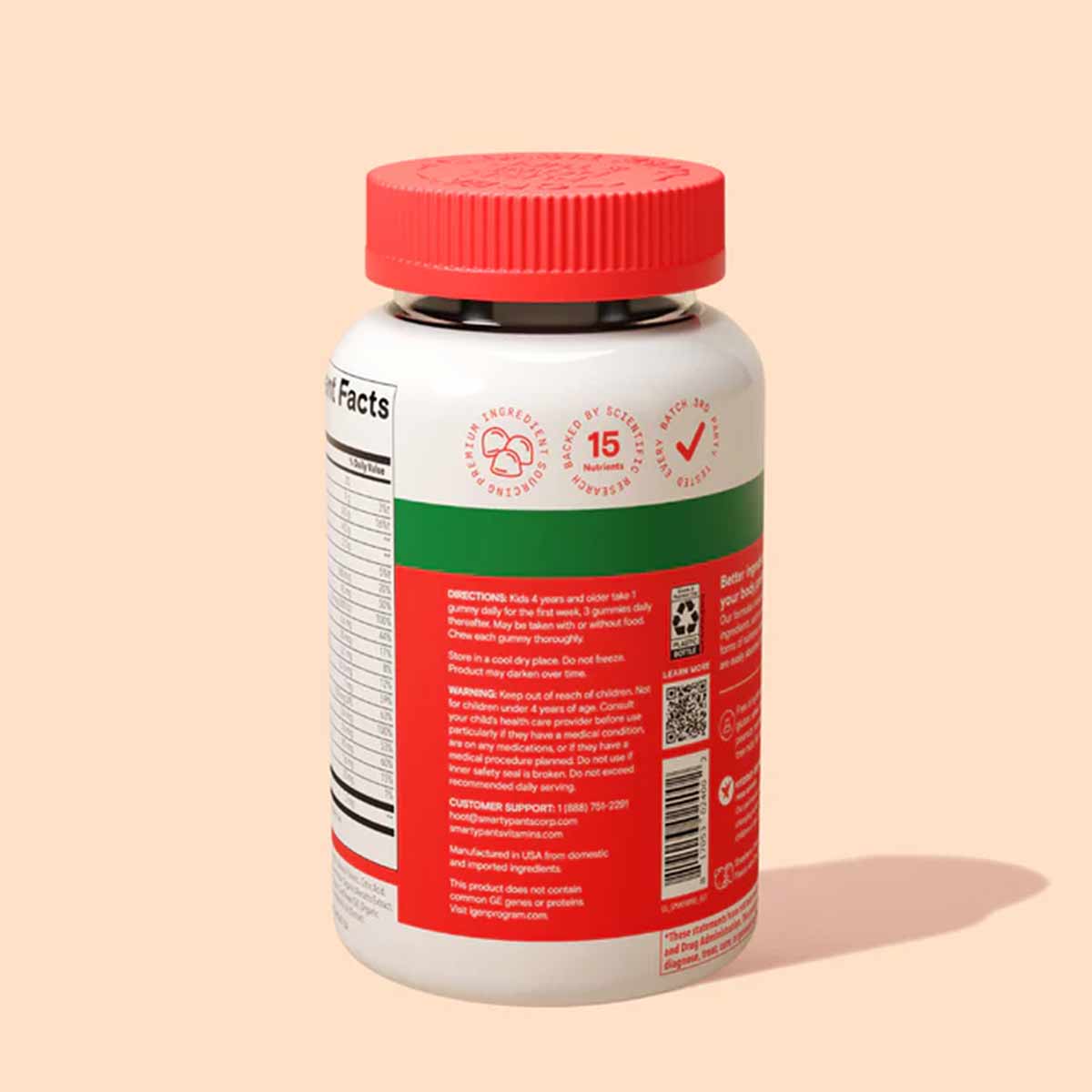 Kids Plus Multi & Fiber, 90 Gummies, by SmartyPants Vitamins